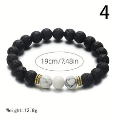 7 Chakra Stone Bracelet Colorful Energy Beads Volcanic Stone Bracelet