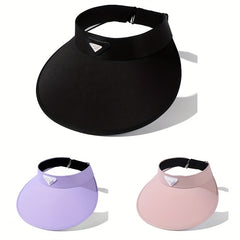 Triangle Patch Sun Visor Hat Large Brim UV Protection Sports Hat