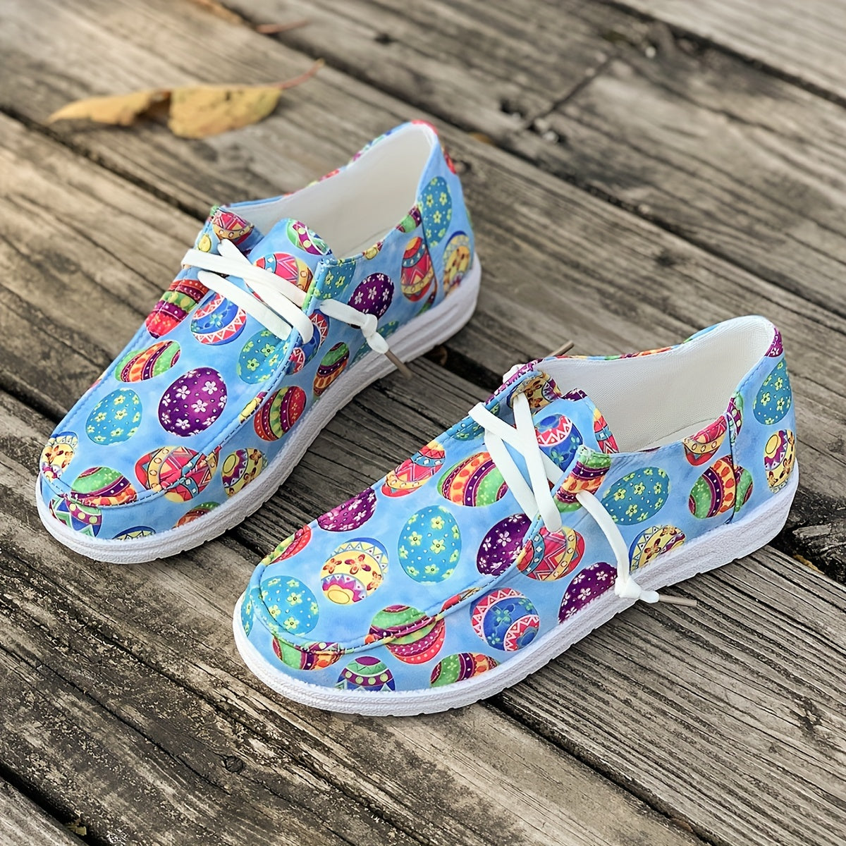 Colorful Pattern Breathable Flat Skate Shoes Lightweight Canvas