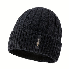 Letter Knitted Beanie Hat Outdoor Cycling Pullover Hat