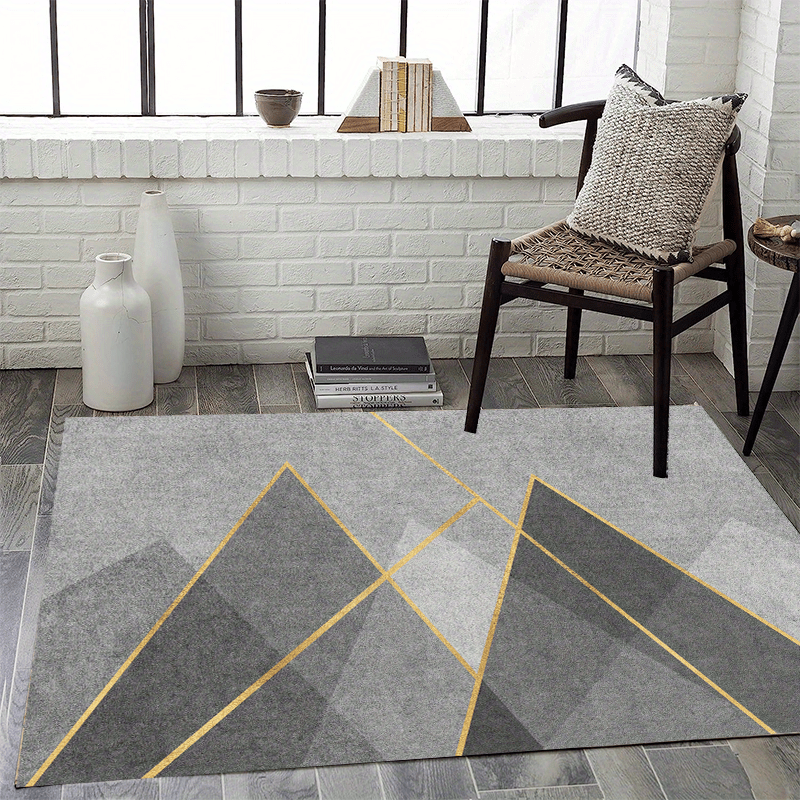 Faux Wool Area Rug Modern Large Carpet Living Bedroom Non-slip