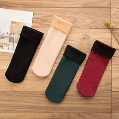 Plush Lined Socks Warm & Comfy Mid Tube Women's Stockings