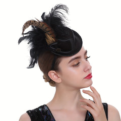Feather Top Party Hat with Headband