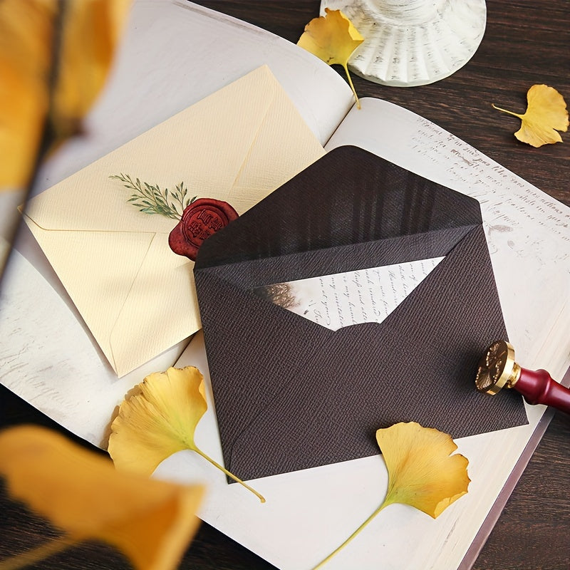 30PCS Vintage Woven Envelope Lovers' Confession Gift Postcard
