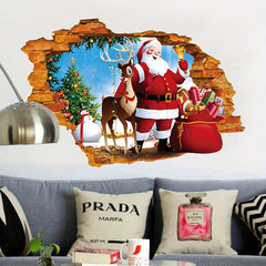 Santa Claus Wall Stickers Christmas Decoration