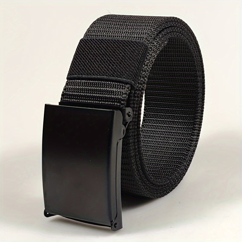 Men's Automatic Buckle Canvas Belt for Jeans