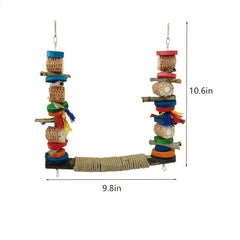 Colorful Bird Swing Hanging Chewing Toys for Cage