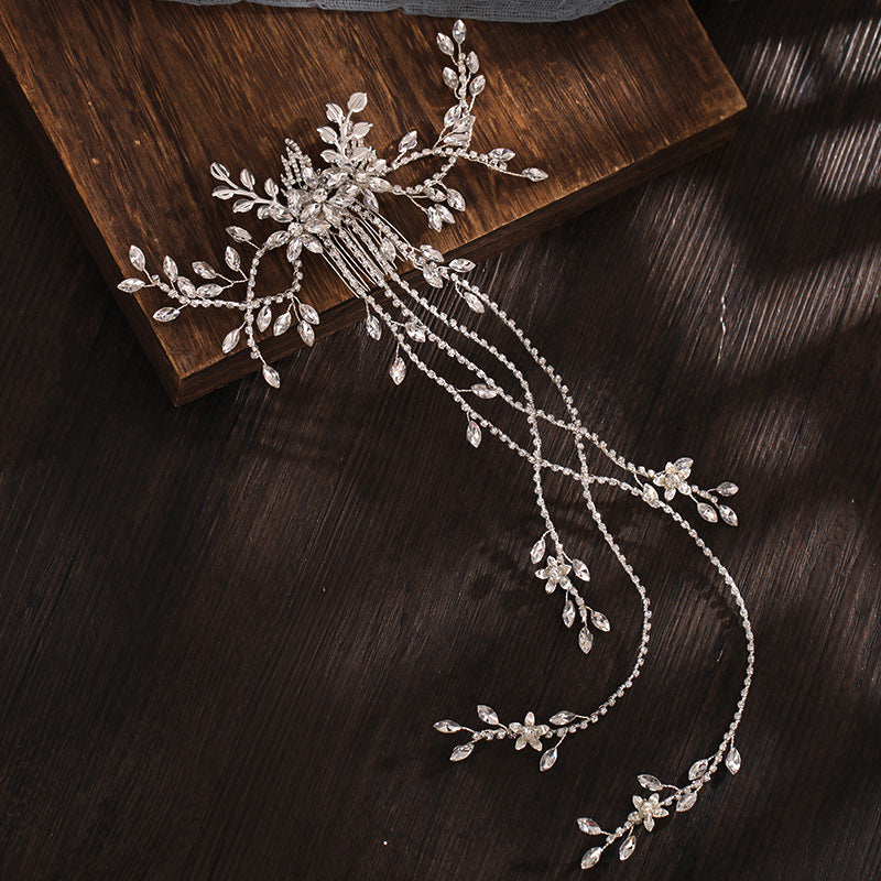 Extra Long Wedding Hair Pins Faux Pearl & Crystal Bride Hair Accessories