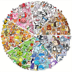 200pcs Animal Stickers Pack Water Bottles Skateboards Notebooks Laptop Stick