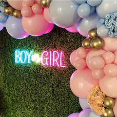 163pcs Macaron Pink Birthday Party Backdrop Baby Shower Wedding Decoration