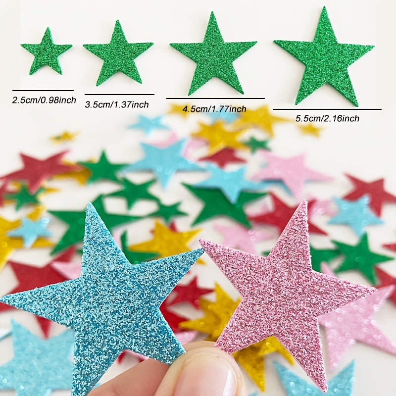 70pcs Colorful 3D Glitter Foam Stickers for DIY Crafts