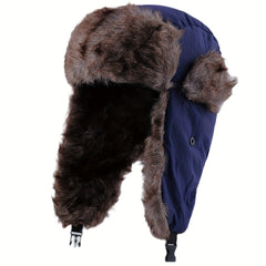 Winter Trapper Hat Waterproof Windproof Warm Hat With Ear Flaps