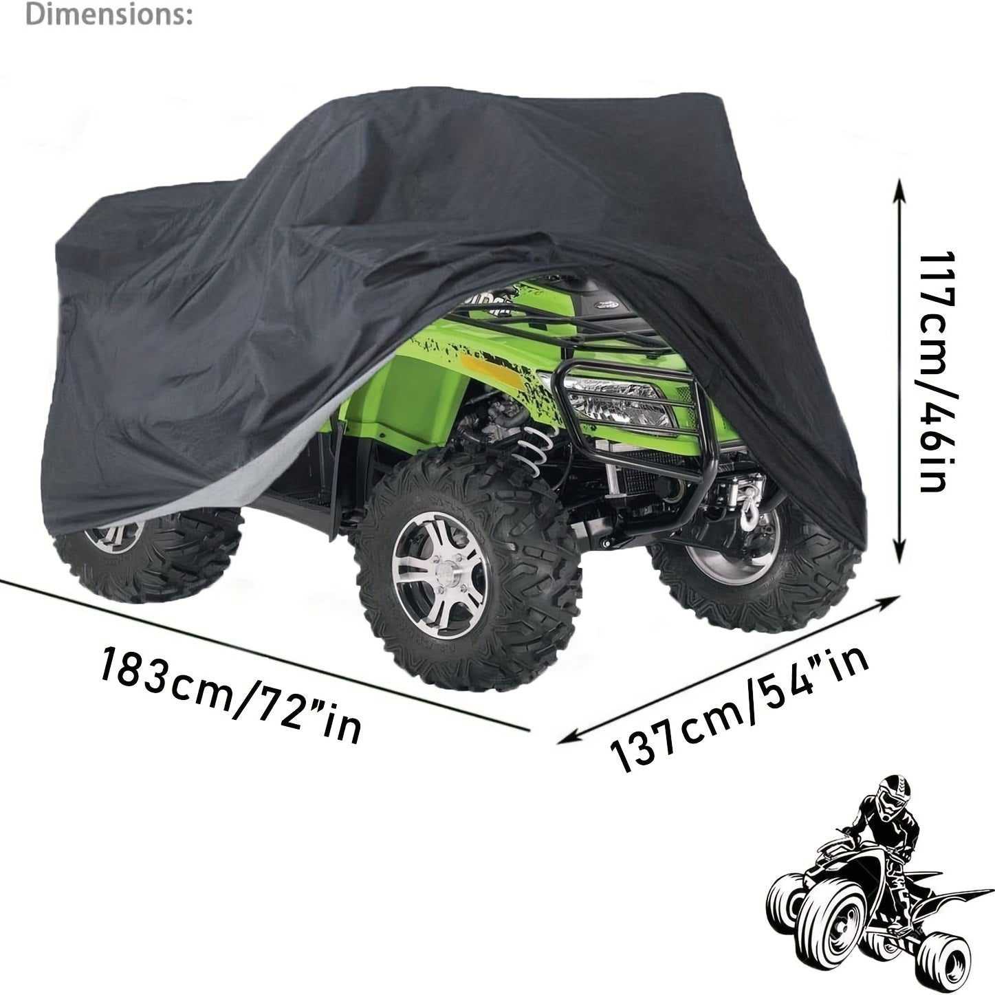 Waterproof Dust Cover for ATV with Anti UV Leaf Protection