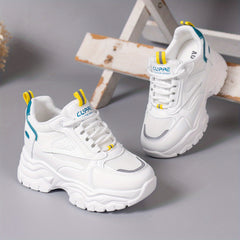 Women's Chunky Sneakers Height Increased Breathable Casual Shoes