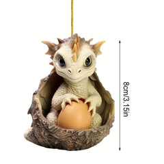 Dragon Egg Pendant Car Rearview Mirror Pendant Acrylic Christmas Tree Ornament