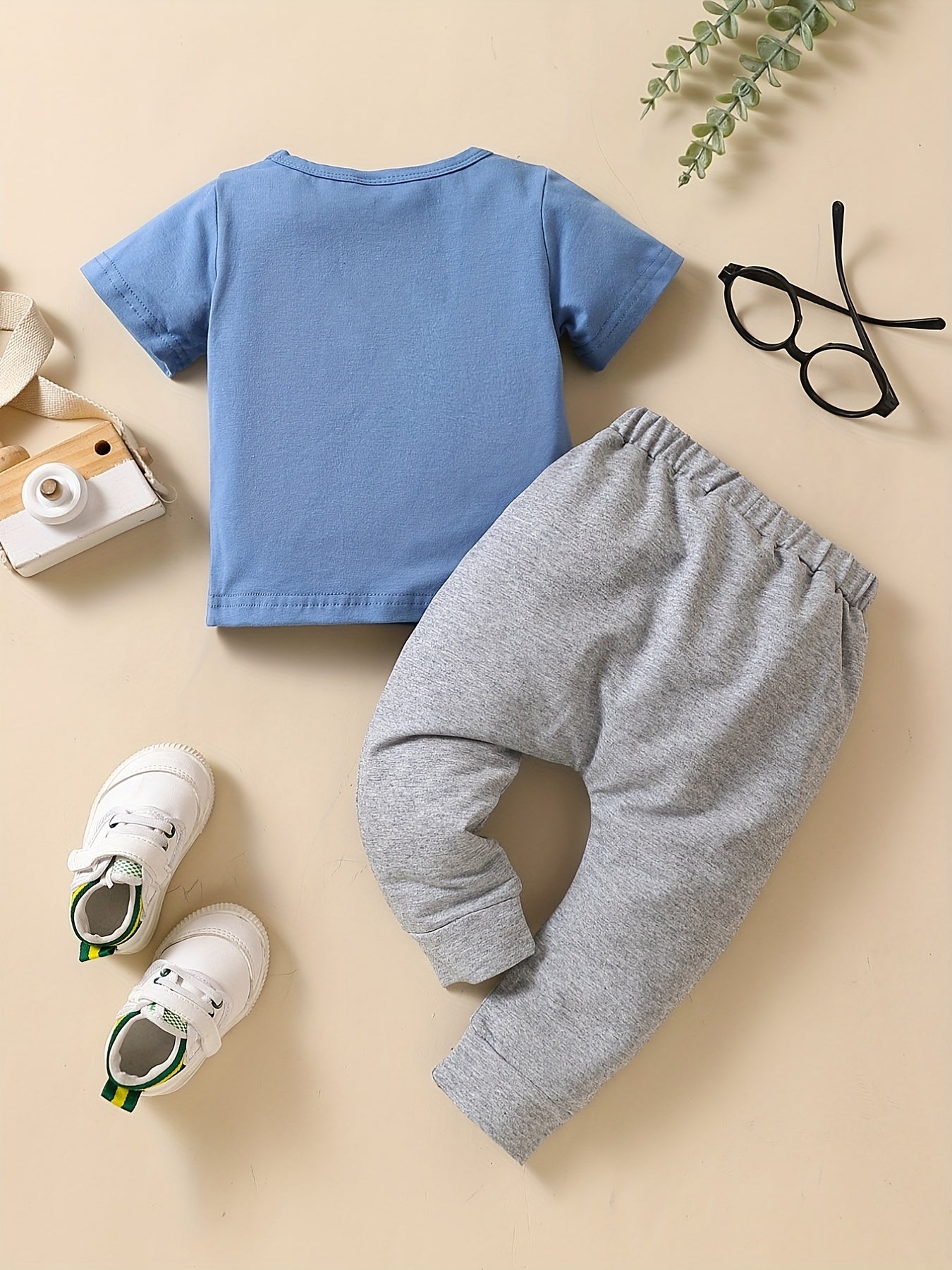 Baby Boys Dad's Little Dude T-shirt & Pants Set