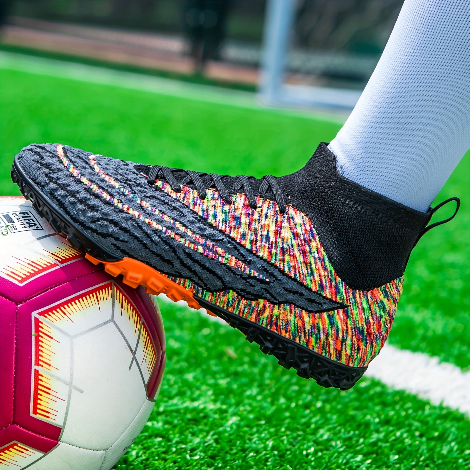 Unisex Turf Soccer Shoes Outdoor Anti-skid Wear-Resistant Breathable Shoes