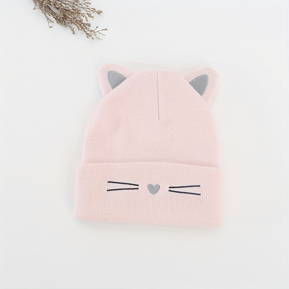 Kid's Cartoon Pattern Ear Protection Beanie Hat