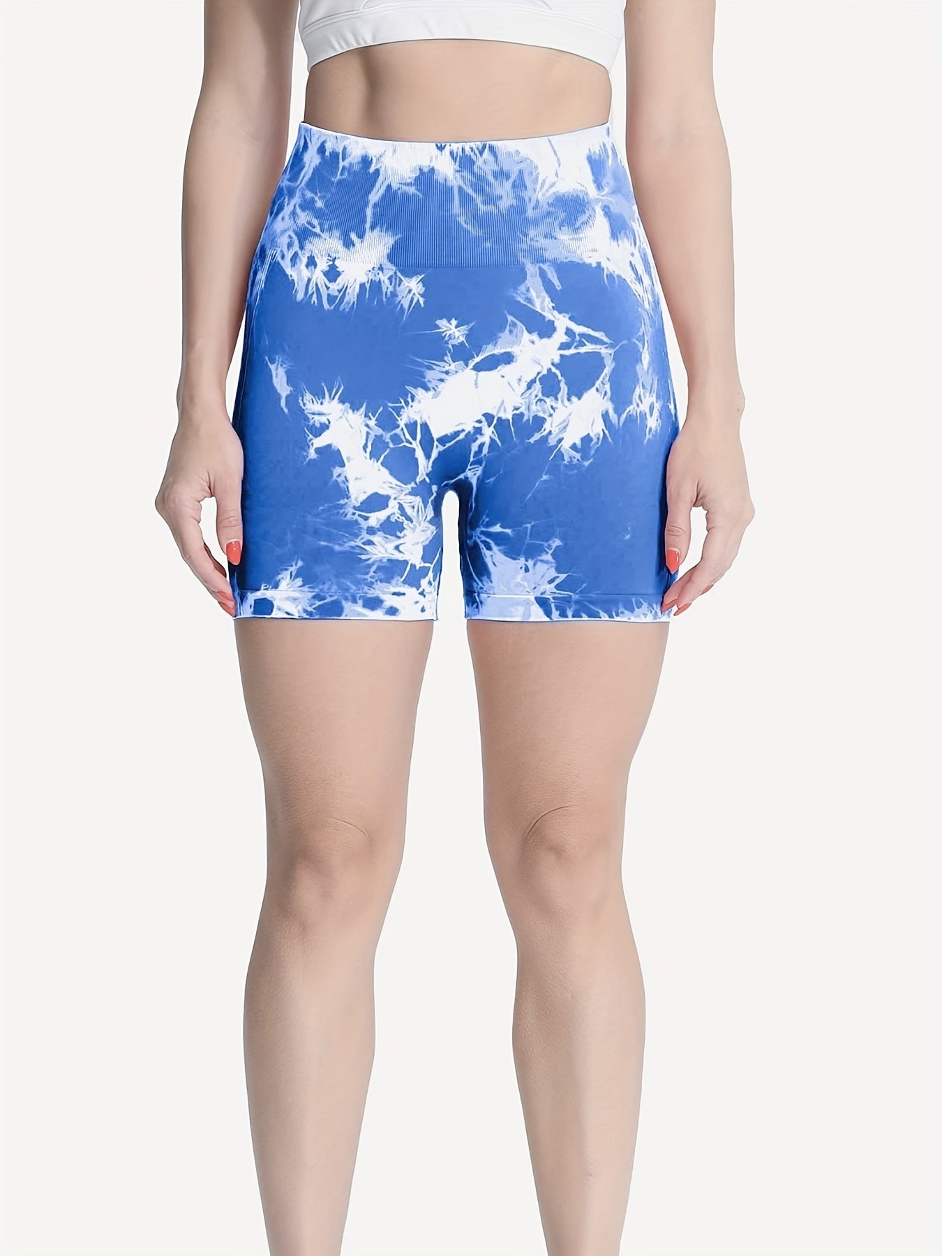 Tie Dye Tummy Control Butt Lifting Yoga Shorts