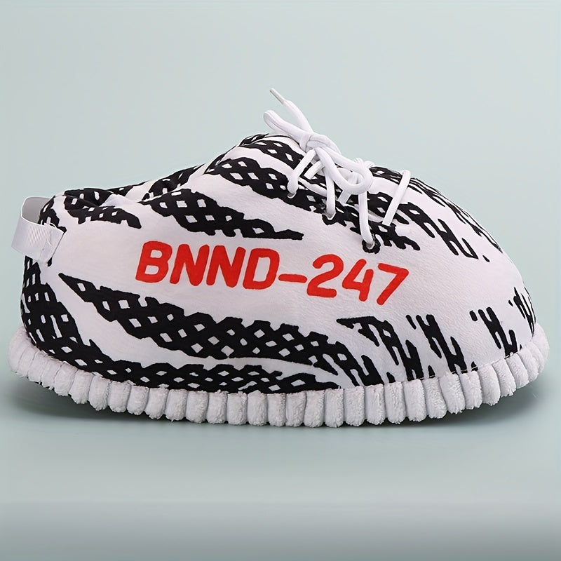 Striped Warm Winter Home Shoes Boys Girls Comfy Non-slip