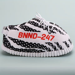 Striped Warm Winter Home Shoes Boys Girls Comfy Non-slip
