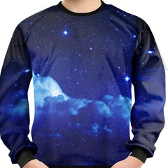 3D Sky Clouds Sea Print Sweatshirt for Teens