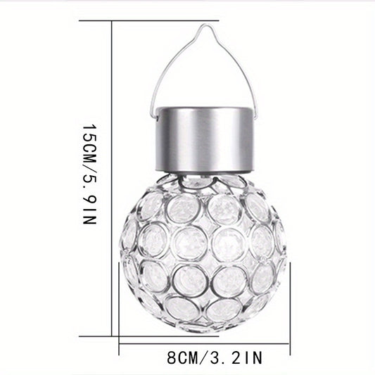 Solar Powered Outdoor LED Pendant Light Hollow Lawn Garden Decoration