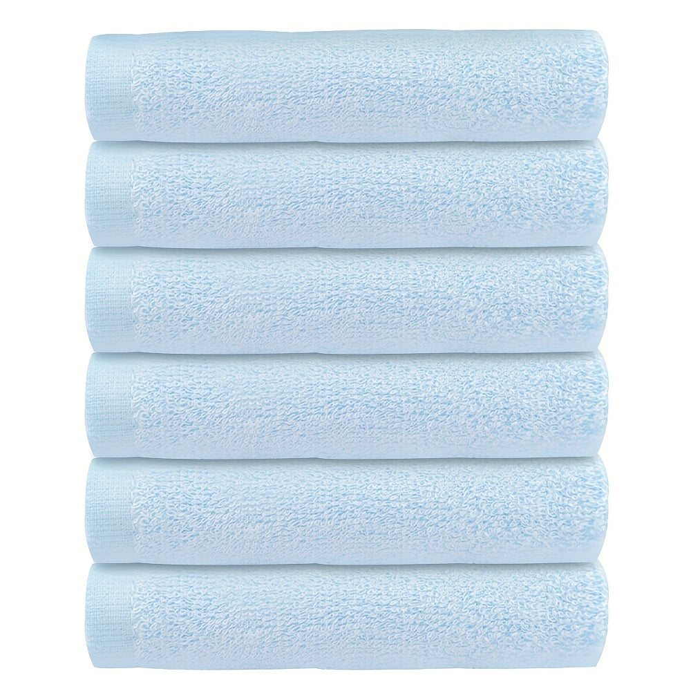 6pcs Bamboo Fiber Square Towel Soft & Absorbent Daily Use 20x20