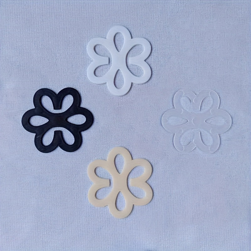 Flower Shaped Bra Strap Clips Non-slip Buckles for Braless Look