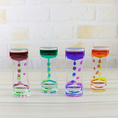 Liquid Hourglass for Adults Water Timer Fidget Relaxing Desk Decor Sensory Play