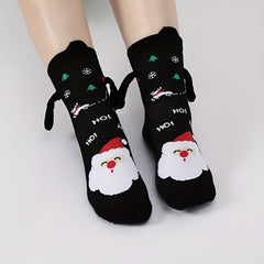 Funny Christmas Socks For Women Men Novelty Magnetic Socks
