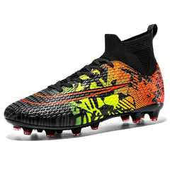 Boys High Top AG Soccer Cleats Lightweight Non Slip Sport Shoes For Kids