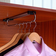 Adjustable Retractable Wardrobe Rail Clothes Hanger Towel Coat Racks
