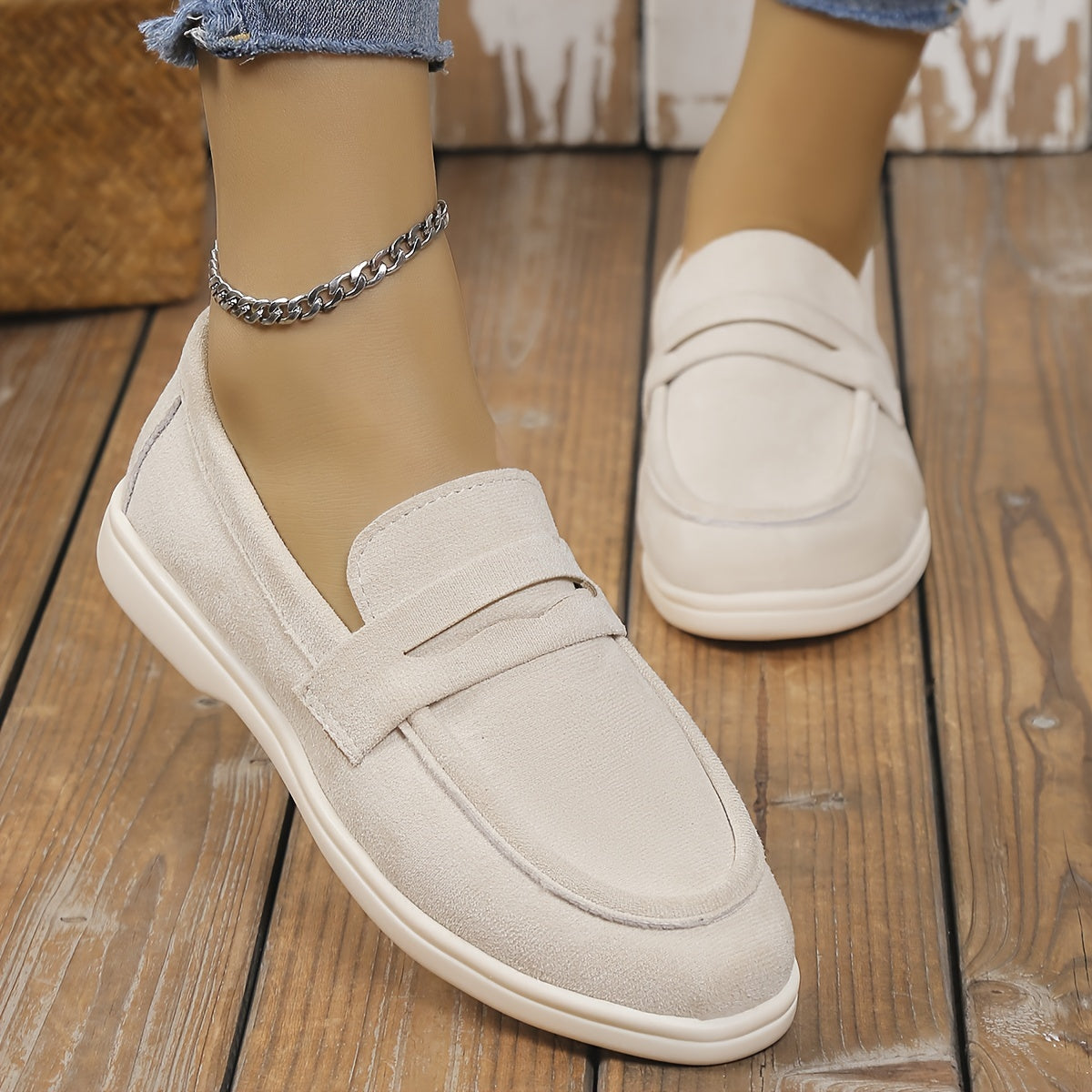 Women Casual Flat Loafers Slip On Lightweight Shoes