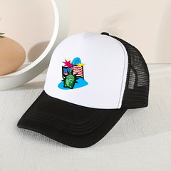 Independence Sports Golf Dad Hat Flag Printed Baseball Cap Unisex Mesh Trucker