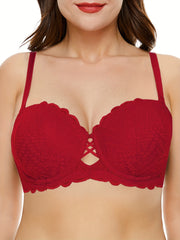 Floral Lace Underwire Push Up Padded Bra