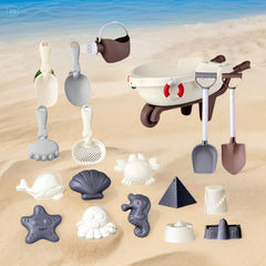 Beach Toy Set 18pcs Beach Truck and Stroller Set Pretend Play Fun Beach Toys