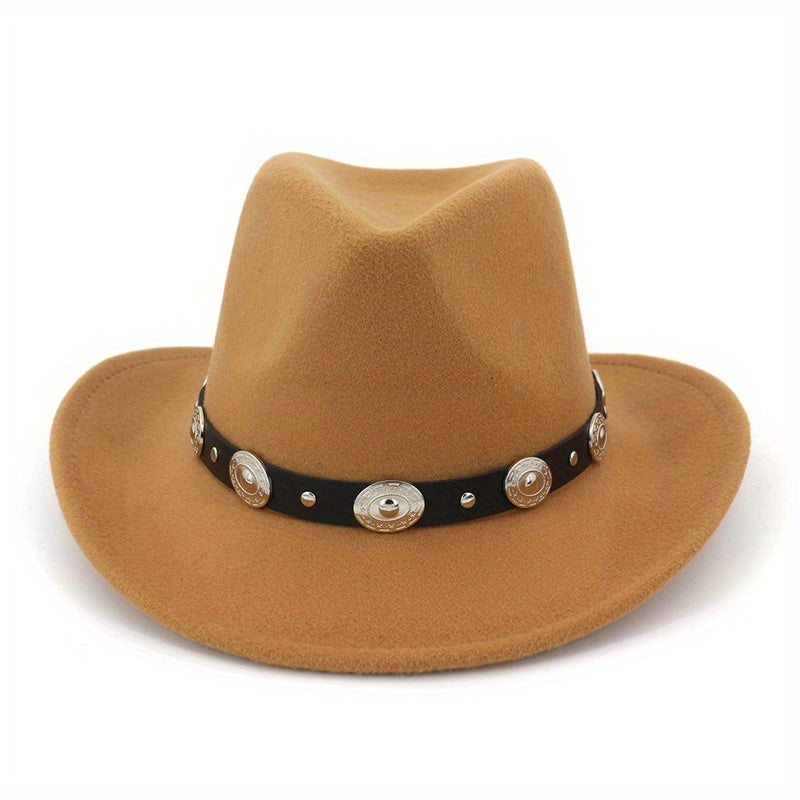 Men's Retro Jazz Wool Top Hat Ethnic Style Flat Brim Felt Hat