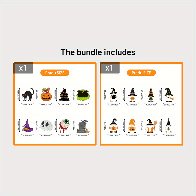 8pcs Halloween Hanging Decorations Pumpkin Bats Spider Themed Party Decor Toys