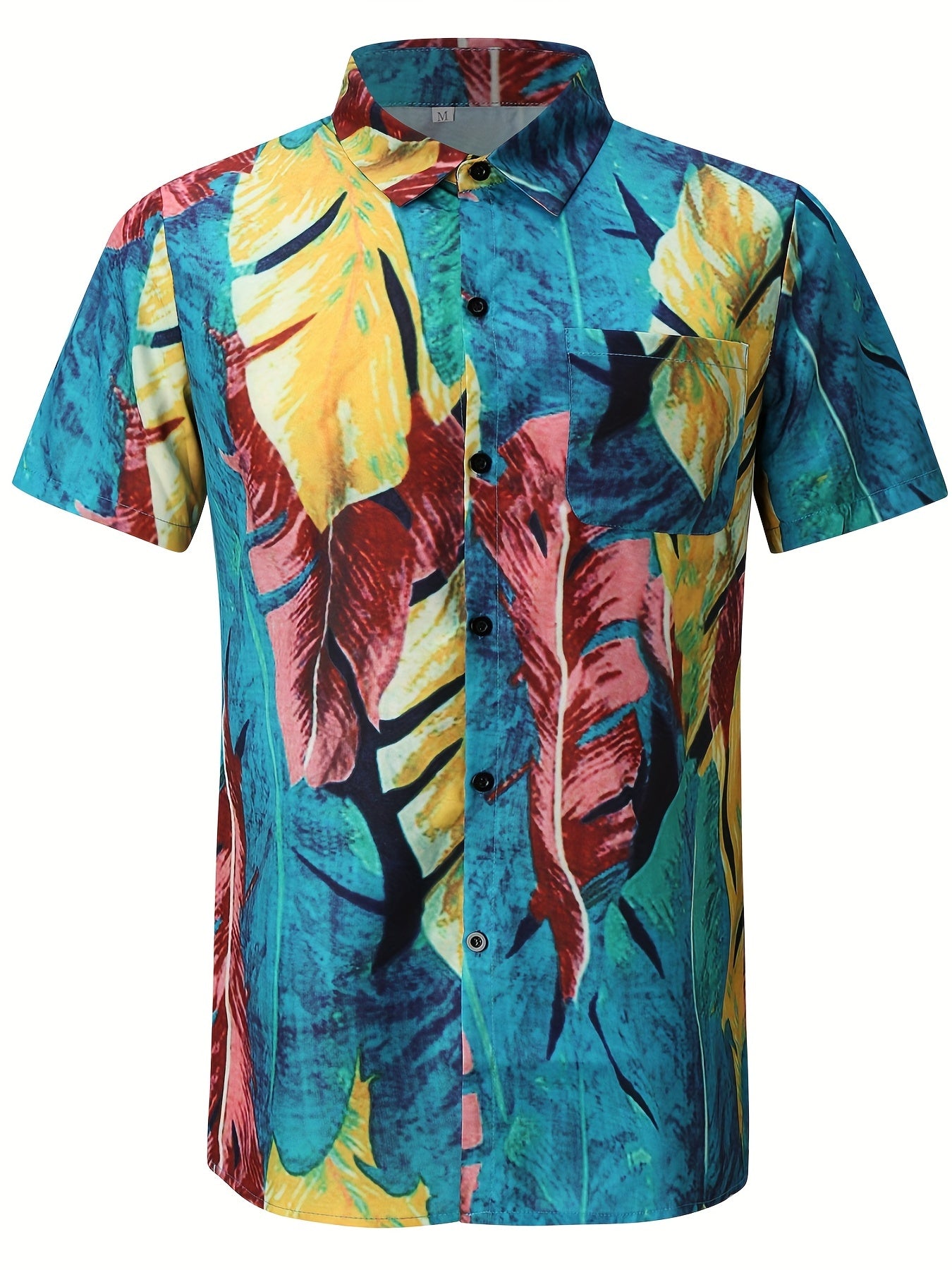 Hawaiian Style Print Men's Short Sleeve Shirt for Summer Vacation
