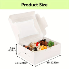 36pcs Cookie Boxes with Windows for Gift, Pastries, Desserts