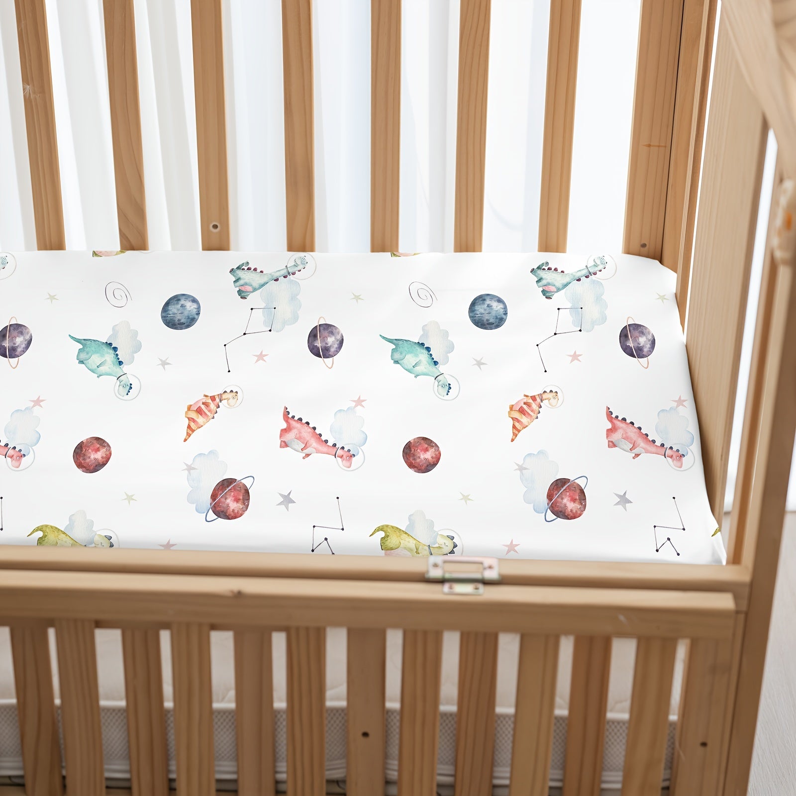 3 Pack Cartoon Printed Baby Crib Sheets Soft Microfiber Toddler Bedding