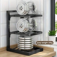 Adjustable Pot and Pan Storage Box Tier Organizer for Kitchen