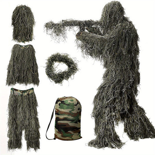5 in 1 Ghillie Suit For Jungle CS Bird Watching Halloween Costume Prop