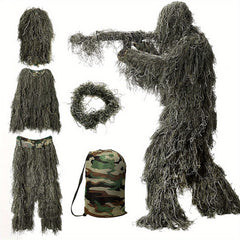 5 in 1 Ghillie Suit For Jungle CS Bird Watching Halloween Costume Prop