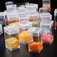 12pcs Clear Bottle Organizer for DIY Mosaic Diamond Painting Bead Crafts