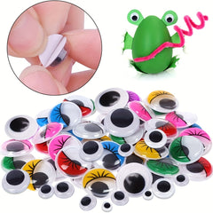 Self Adhesive Doll Eyes Wiggle Glue Eyes for DIY Crafts