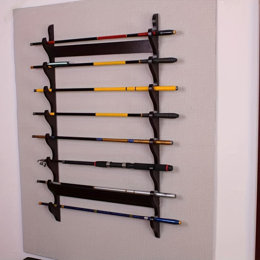 Wall Mounted Fishing Rod Holder for Organizing Gear