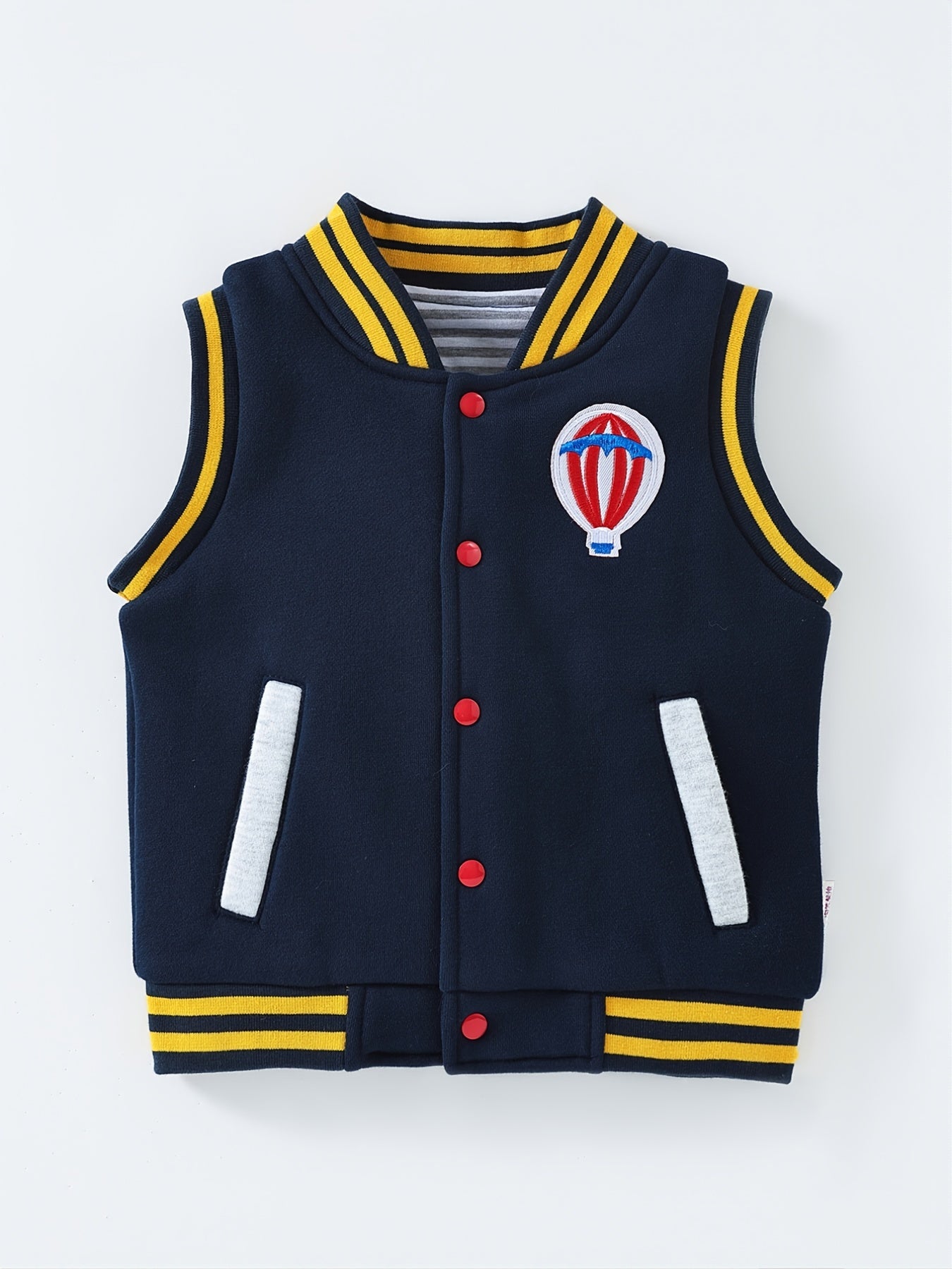 Baby Boys Hot Air Balloon Embroidered Vest for Autumn