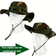 Cowboy Hat Wide Brim Fishing Hat Windproof Sun Hat